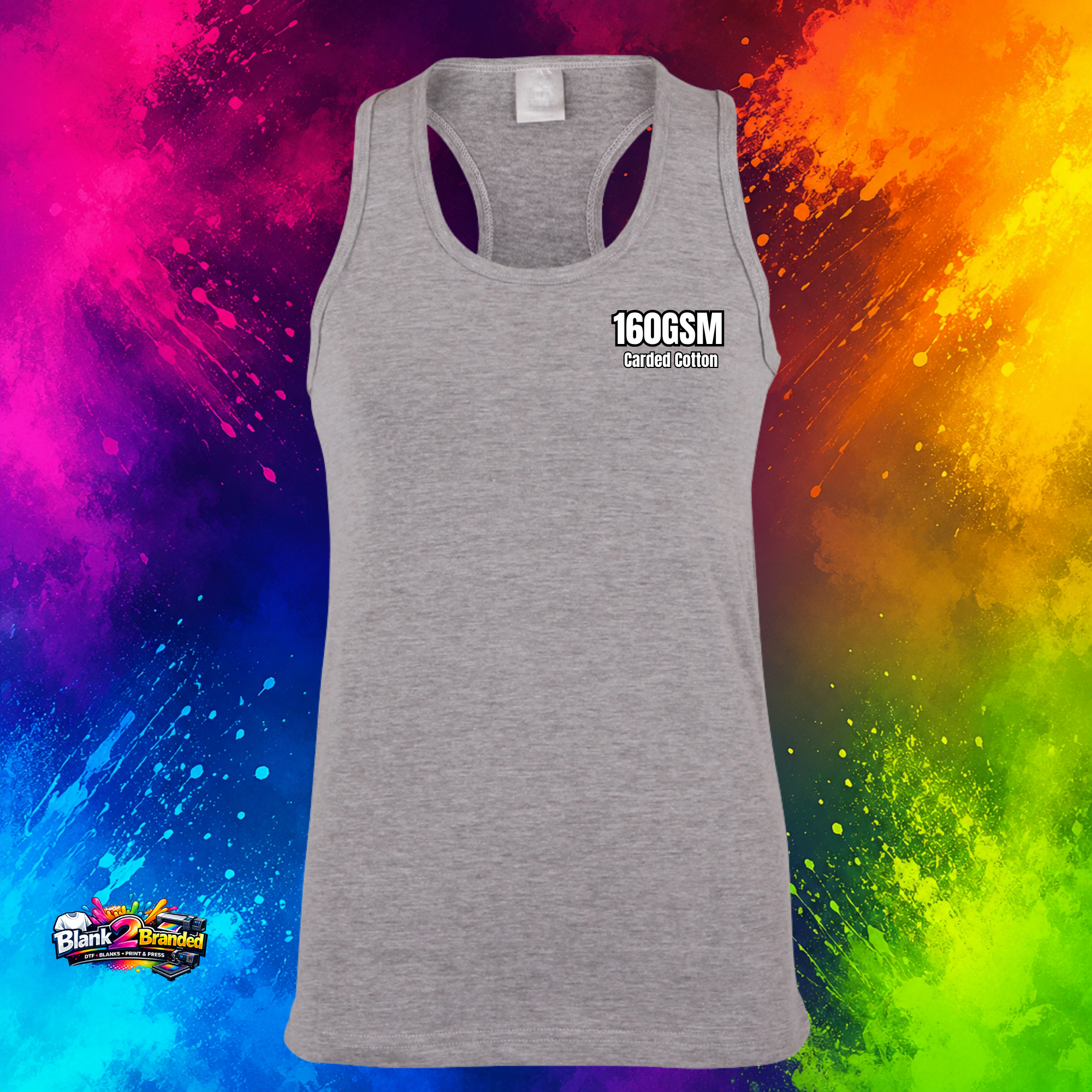Women's Fitted Racerback Vest | Custom Branded Blank – Blank2Branded