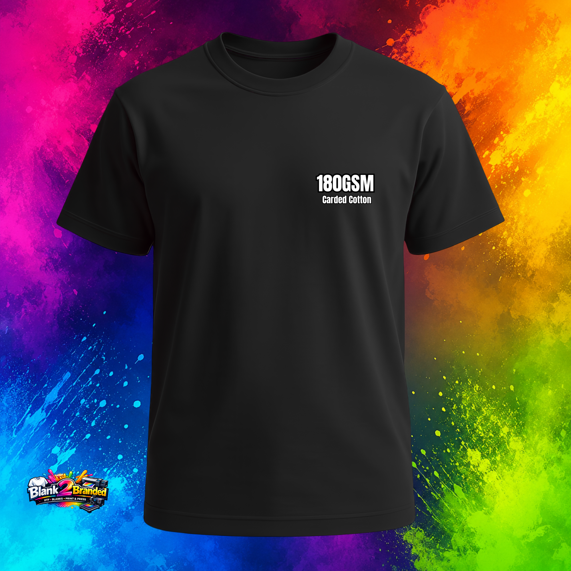 Heavyweight T-Shirt 180gsm | Custom Blank Tee – Blank2Branded
