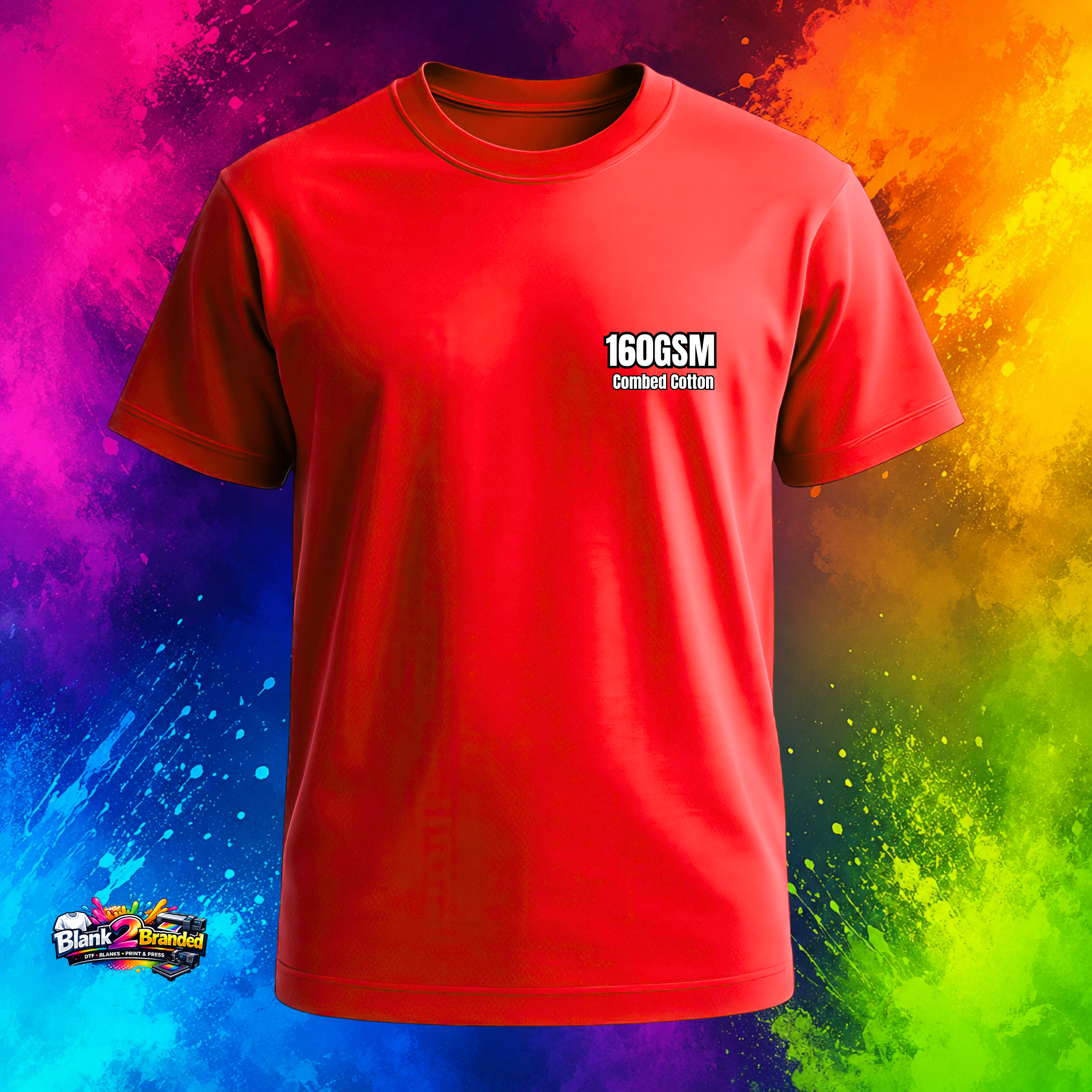 160gsm Combed Cotton Platinum T-Shirt | Unisex Branded Tee