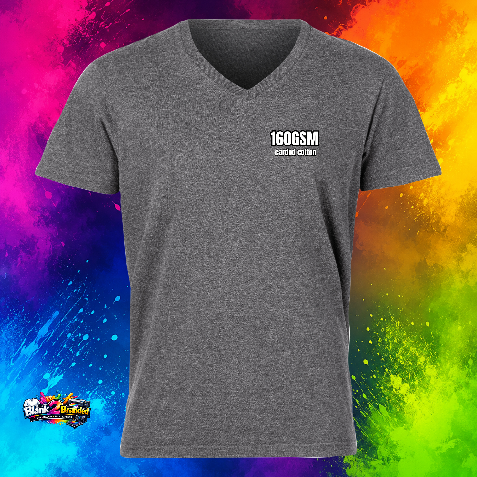 Unisex V-Neck T-Shirt | Custom Branded Tee – Blank2Branded
